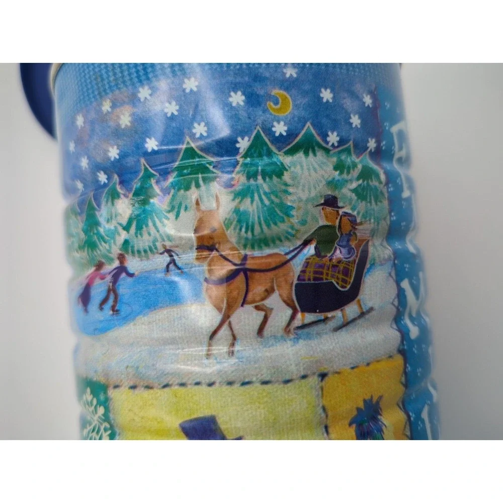 2004 Maxwell House Coffee Winter‎ Series Collectible Coffee Tin Blue Lid Vtg